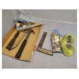 Tools, ratchet strap and more