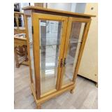 Glass front cabinet free shelves 43x24x12