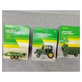 John Deere tractor, wagon and spread