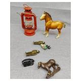 Breyer horse and small lantern