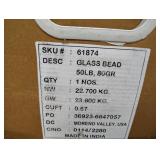 50 lb box of glass bead abrasive