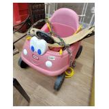 Small pedal power car and swing