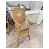 Antique wood high chair just for dolls needs