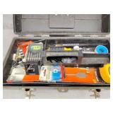 Plastic tool box with tools 9.5x18.5X8