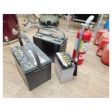 Three core batteries and fire extinguisher no