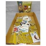 Baseball figure and football cards