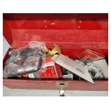 Metal tool box with contents 8x19.5x6