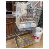 Two bird cages