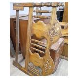 Wood headboard with metal frame