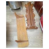 Two wood shelves