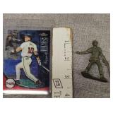 Chipper Jones baseball card and green army man