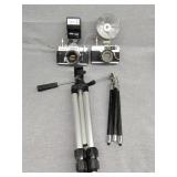 Yashica TL  electro camera and petri 7 S camera