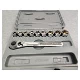 Craftsman 3/8 set short metric sockets and