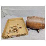 Coin bank and some miscellaneous change