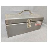 Empty metal tool box