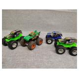 4 monster trucks