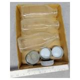 Milk bottles and canning jar lids