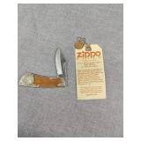 1937 Buffalo nickel knife and Zippo tag