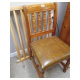 Wood sitting chair and baby gate