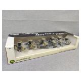 6 piece gold Waterloo tractor set display
