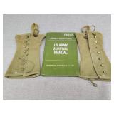 US army survival manual and leg Gaiters