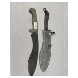 Large knife with a carrier