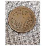 1865 two cent coin