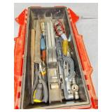 Plastic toolbox with tools