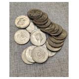 20 1974 Kennedy half dollars
