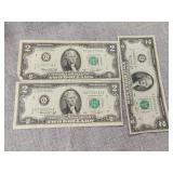 3- $2- bills 1976