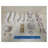 Porcelain Doll Parts and Dolly Hair Glue