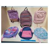 Six Different Backpacks Clean and Zippers Work