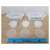 Glasbake Microwave Safe Five Piece Cooking Set.