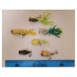 Six Hula Popper Fishing Lures