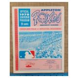 1970 Appleton Foxes Minor League Baseball