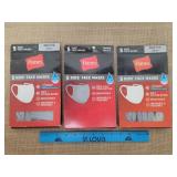 15 New in Package Hanes 3-Ply Grey Cotton Face