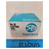 South Bend #16 Casting Reel with Original Box and