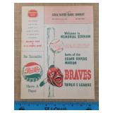 1961 Cedar (Iowa) Rapids Braves Minor League