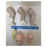 Hard Plastic Doll Legs and Soft Doll Heads
