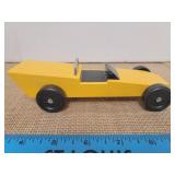 Yellow Pinewood Derby Indy Style Racecar Car