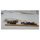 Marbles, includes clay, glass, metal
