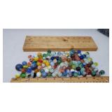 Marbles and shooters w display stand