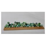 Green Swirl Marbles