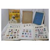 Postage Stamp Albums and stamps , includes