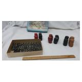 Old Wooden Set of Standard Oil Checkers, Set of