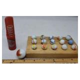 White Marbles w shooter and marble shooter,