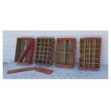 4  wood Coca-Cola crates rough shape