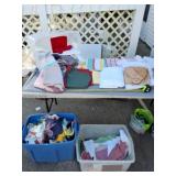 Totes of material