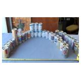 Older empty beer cans from Pabst Blue Ribbon and