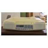 Under the counter Sony cd player and radio and